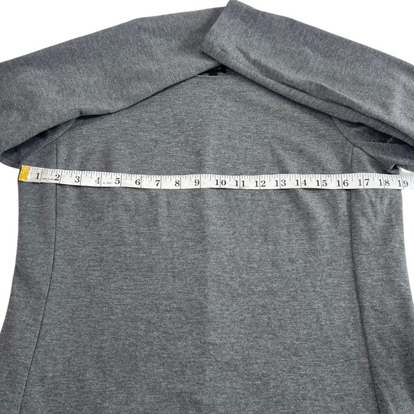 TALBOTS Sheath Dress Long Sleeve Zipper Shoulder Pintuck Gray 8 ID004875 - Picture 8 of 13